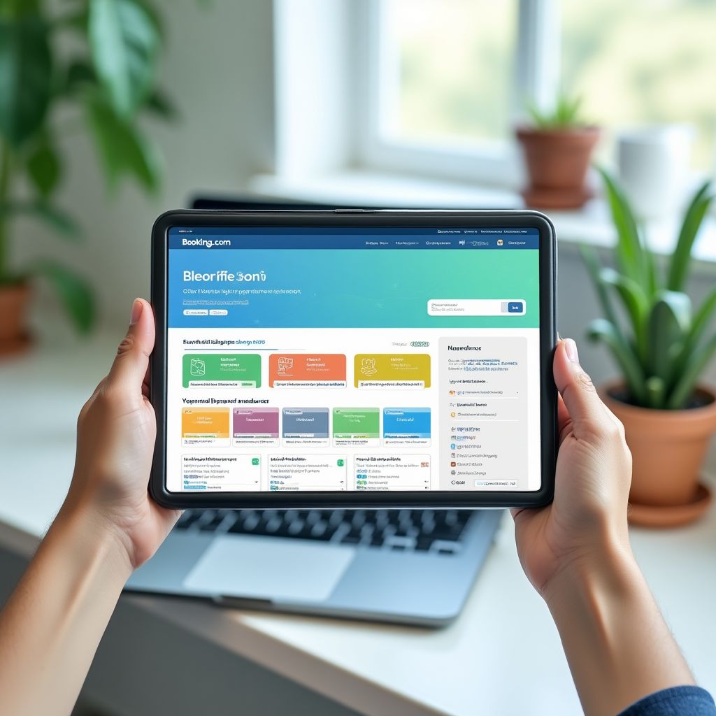 Interfaz de Booking.com en 2025